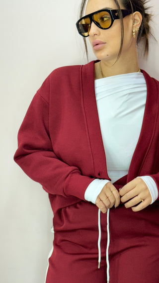 Cardigan Lumina Bordeaux