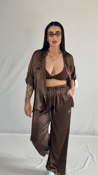Set Saten Brown
