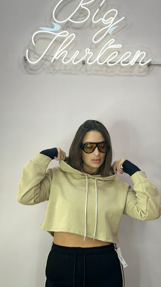 Felpina crop Beige