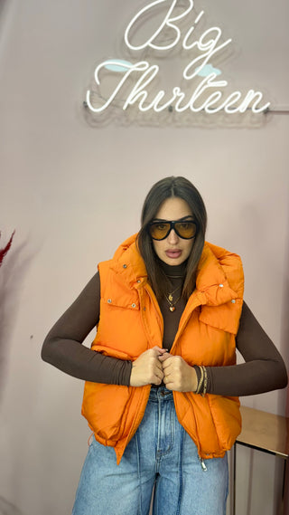 Bomber Smanicato Orange