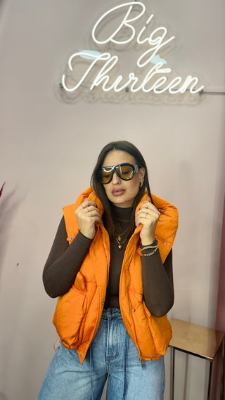 Bomber Smanicato Orange